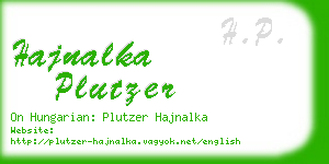 hajnalka plutzer business card